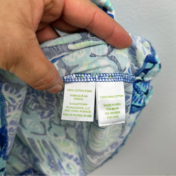 Lilly Pulitzer pima cotton 3/4 sleeve Marlowe dress Women's size S indigo sunset - Picture 13 of 14